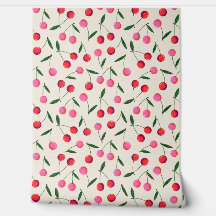 Cerises de Berry Retro jetées sur crème - Cuisine