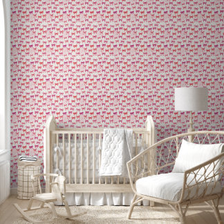 Papier Peint Chambre de Bébé Fille Mignonne Coquette Rose 