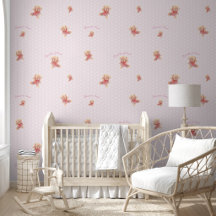 Chambre de bébé ourson vintage rose clair