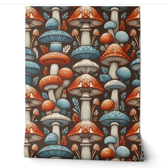 Papier Peint Champignons Americana (Déroulement)
