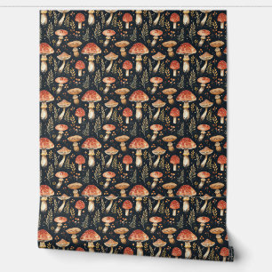 Papier Peint Champignons de la Forêt Magique