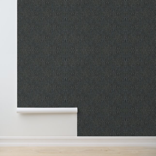 Papier Peint Charbon Gris Faux Cuir Texté (Application)