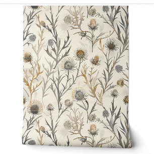 Papier Peint Chardon Fleur sauvage Floral