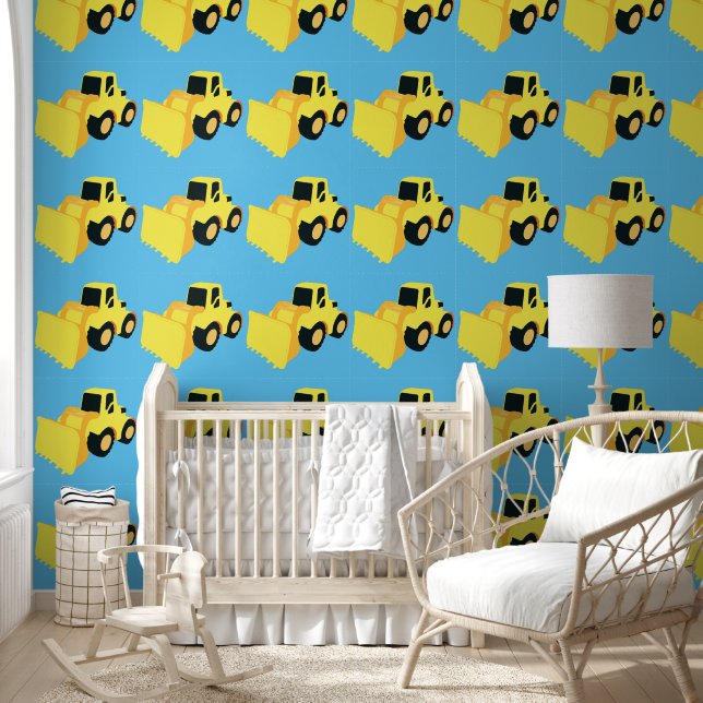 Papier Peint Chargeur frontal Construction Boys Nursery Chambre (Enfants)