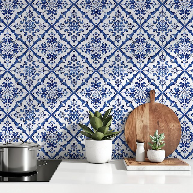 Papier Peint Charme méditerranéen : fonds d'écran Azulejo Carre (Créateur téléchargé)
