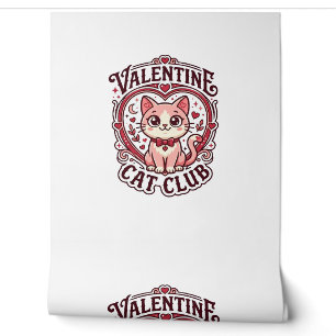 Papier Peint Chat de la Saint-Valentin Dessin drôle pour amateu