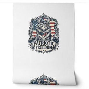 Papier Peint Chat Maine Coon Patriotique