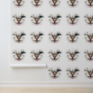 Papier Peint Chat mignon à écrire