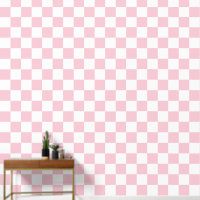 Check Baby Pink And White Checkerboard
