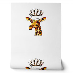Papier Peint Chef Giraffe - Cute Giraffe Dans Un Chef Casquette