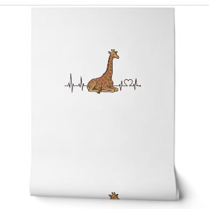 Papier Peint Chemise à manches avec dessin de girafe vintage_1