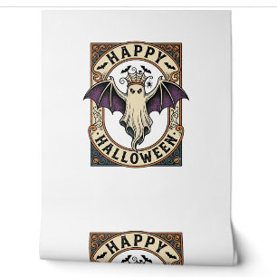 Papier Peint Chemise de gravure vintage de chauve-souris fantôm