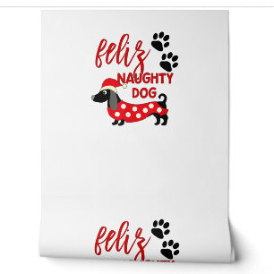 Papier Peint Chemise de Noël Dachshund _ Funny Feliz Naughty Do