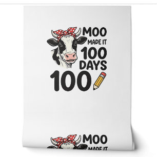 Papier Peint Chemise de vache 100 jours Gravure vintage design