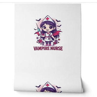 Papier Peint Chemise d'infirmière vampire � Travail médical drô