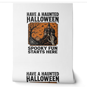 Papier Peint Chemise Halloween ensorcelée Conception de fête vi