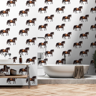 Papier Peint Chevaux Brown