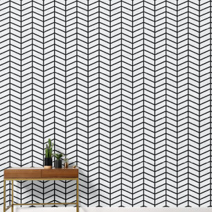 Papier Peint Chevron blanc blanc tendance moderne