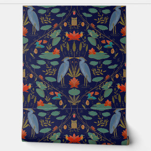 Papier Peint Chic marine bleu Heron Pond Heritage Revival