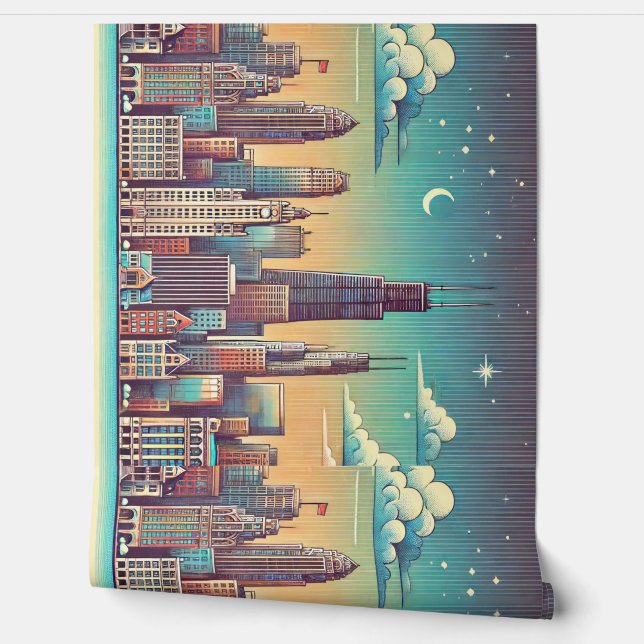 Papier Peint Chicago Skyline (Déroulement)