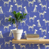 Chien dalmate Motif bleu