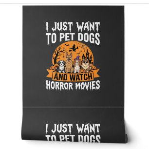 Papier Peint Chiens drôles d'Halloween vecteur de films d'horre
