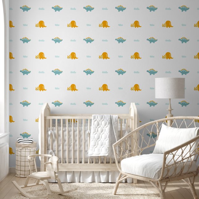 Papier Peint "Chill Cloud Dinosaur" (Enfants)