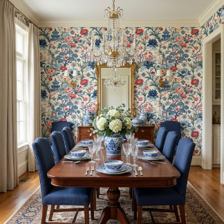 Papier Peint Chinoiserie Florale Chinoise