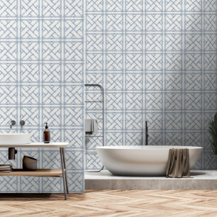 Papier Peint Chinoiserie Influence asiatique Bleu et blanc