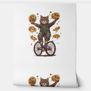 Papier Peint Circus Snack Cat - Drôle Nourriture Juggler Cat