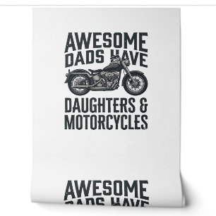 Papier Peint Citation Papa Fille Moto Vintage Vector Desi