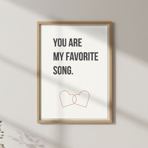 Papier peint citation romantique, décoration d'amo