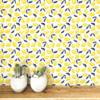 Citron Citrus Méditerranéen Jaune Blanc Aquarelle