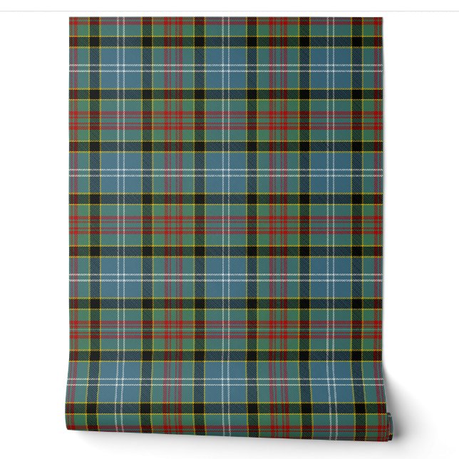 Papier Peint Clan écossais Paisley Tartan (Déroulement)
