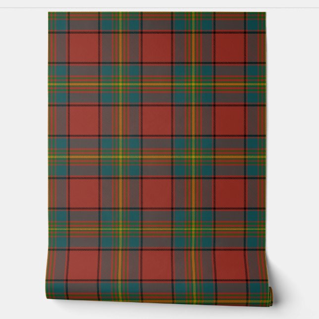 Papier Peint Clan écossais Plaid Oliver Red Tartan (Déroulement)