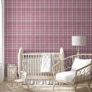 Papier Peint Classic Tartan Pink Green ID768