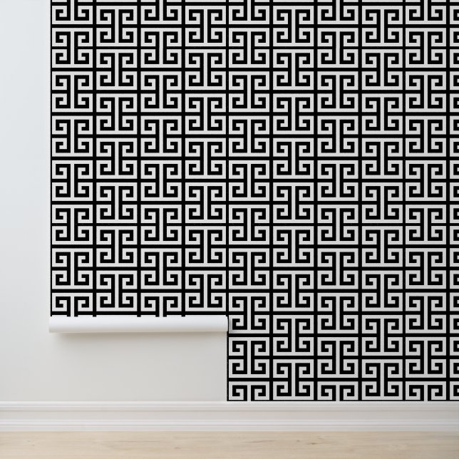 Papier Peint Clé grecque noire et blanche (Application)