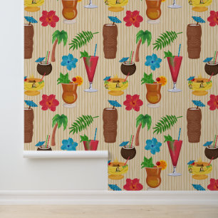 Papier Peint Cocktails Tiki Tropical