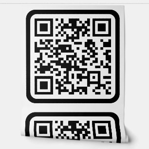 Papier Peint Code QR moderne modifiable   Blanc noir ou toute c