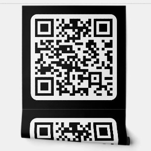 Papier Peint Code QR moderne modifiable   Blanc noir ou toute c