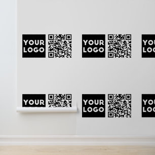 Papier Peint Code QR modifiable et logo ou image de votre entre