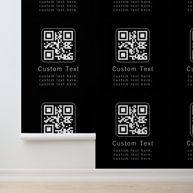 Papier Peint Code QR personnalisable & modèle de texte modifiab (Application)