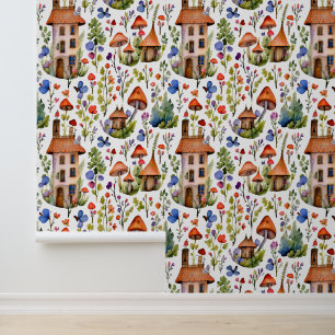 Papier Peint Coeur de cottage blanc mignon