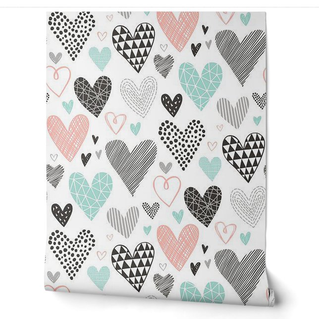 Papier Peint Coeurs mignons (Déroulement)