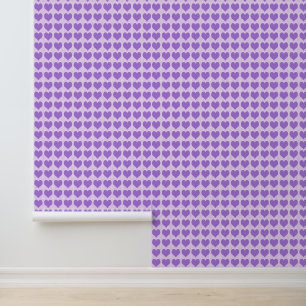 Papier Peint Coeurs pourpres