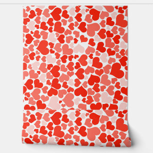 Papier Peint Coeurs rouges d'amour