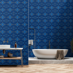Papier Peint Collection moderne de marbre Royal Blue Gold