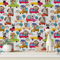 Colorful Cute Animaux Voitures Véhicules Enfants M