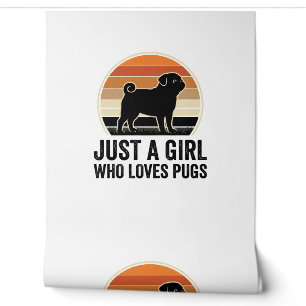 Papier Peint Concepteur de chemise pour amoureux de Pug Vintage