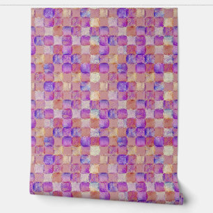 Papier Peint Conception abstraite d'aquarelle moderne violet et
